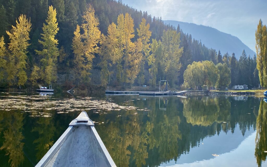 Fall colours are highlighted on this crystal water in beautiful British Columbia.