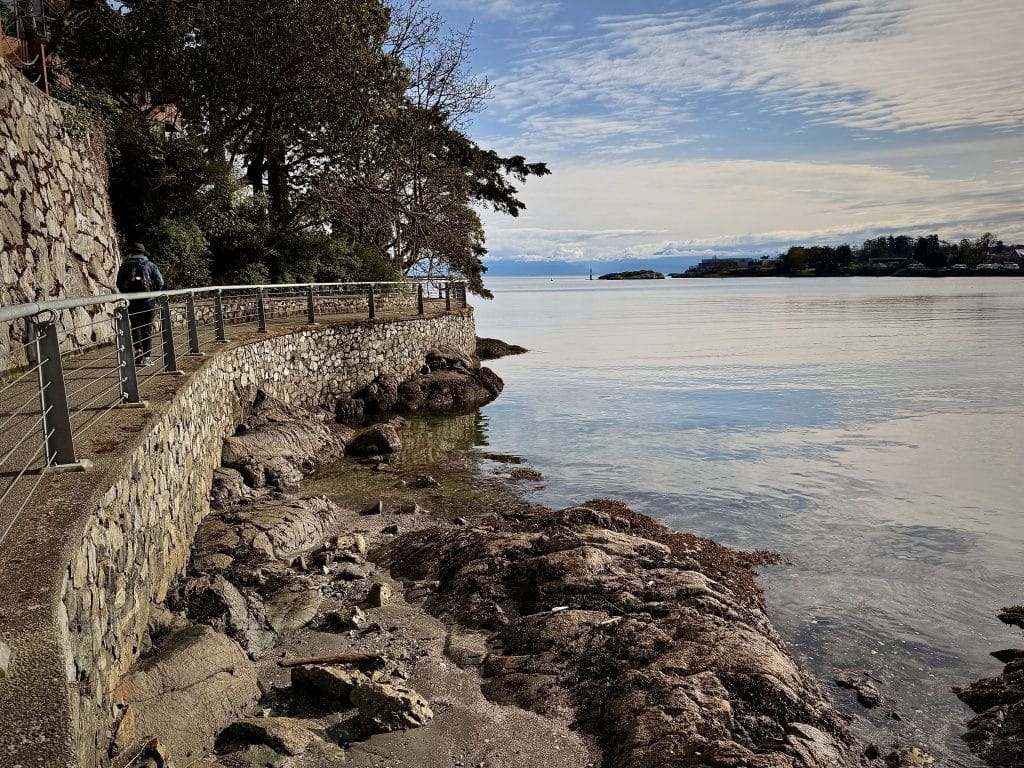 This image introduces you to the rugged Vancouver Island coast. Here you are treated to ocean scapes as depicted here with jagged rocks, blue sky and water.