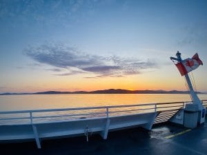 As you are positioned on a vessel, here you see the Canadian flag waving regally and envision all the amazing things waiting for you on the horizon!